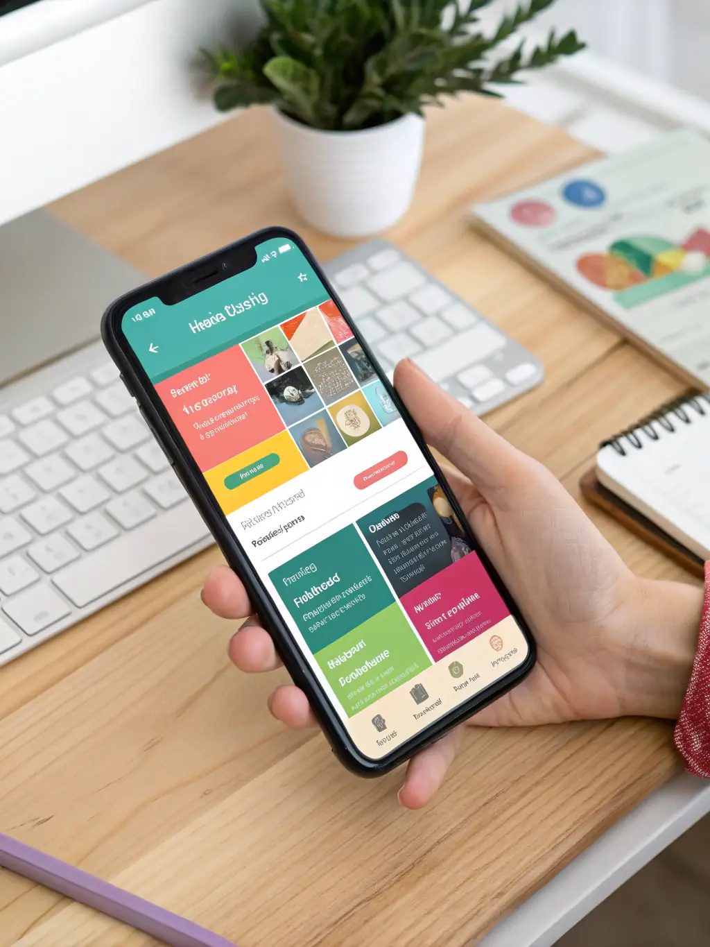 A visually appealing mobile app interface design, highlighting user experience and seamless functionality, showcasing Latitude Nova's expertise in UI/UX design.